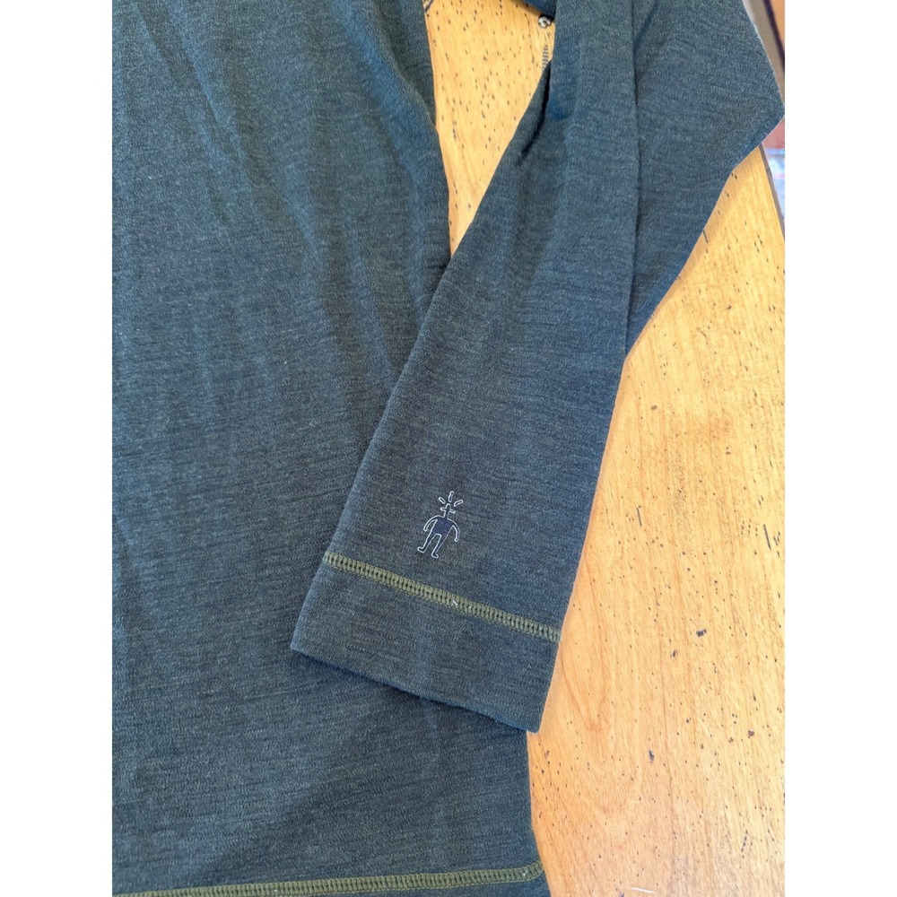 Smartwool Merino Wool XL Base Layer Long Sleeve Crewneck Shirt Olive Green - Picture 2 of 7